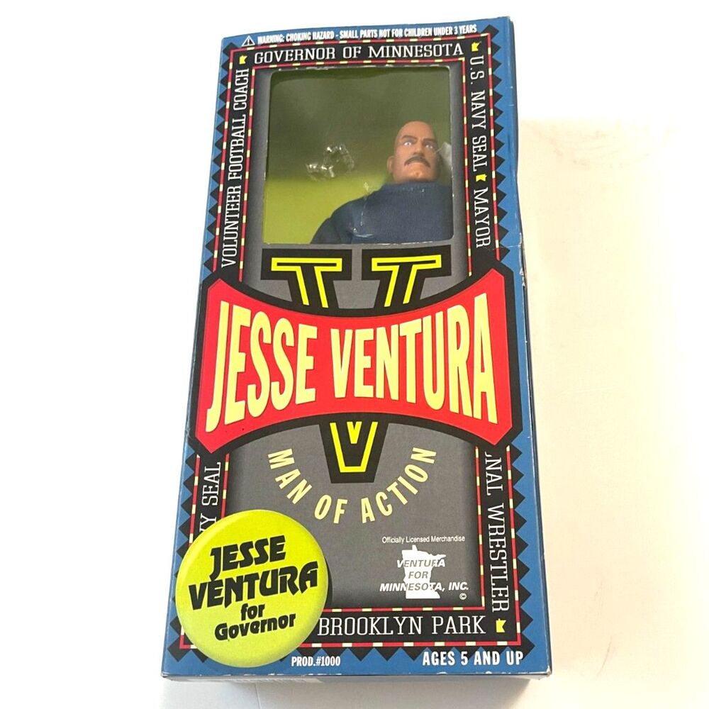 NOS Jesse Ventura Man of Action Doll Governor of Minnesota Figure 1999 12"